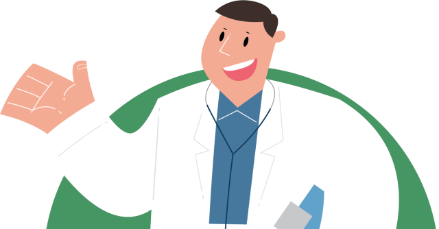 Illustration representing Symcure's doctor verification process and patient privacy practices